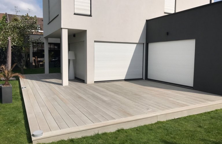 Pose de terrasse résine minérale - Marcq en Baroeul