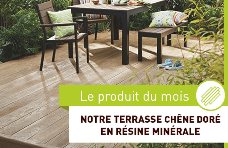 NOTRE TERRASSE CHÊNE DORÉ EN RÉSINE MINÉRALE