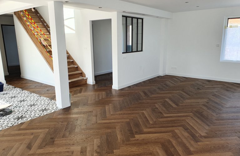 Parquet en bâton rompu à Cuincy