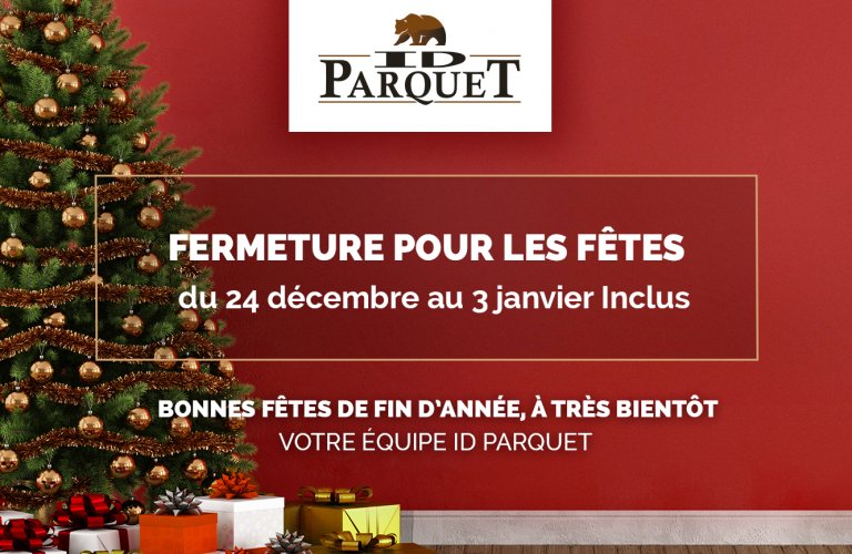 FERMETURE POUR LES FÊTES DU 24/12 AU 3/01 INCLUS