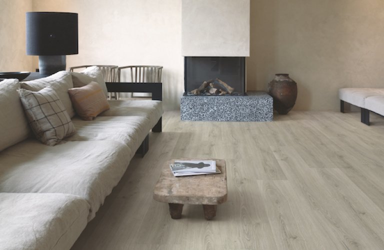 Parquet Vinyle Clipsable Gris Ramageux