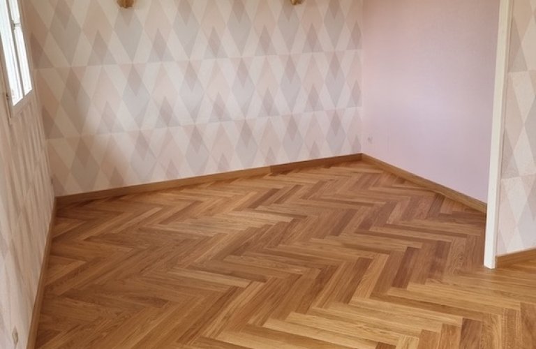 Parquet Chêne huilé naturel en bâton rompu