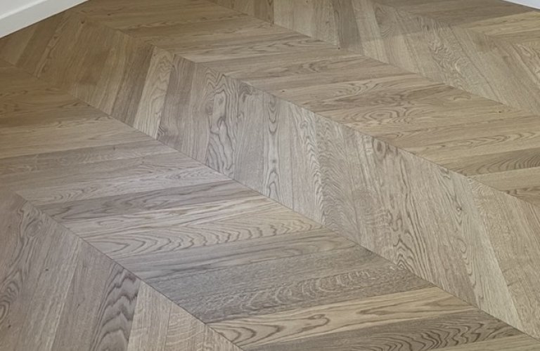 Parquet contrecollé en Point de Hongrie du côté d'Englos