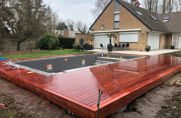 TERRASSE SOFTLINE PADOUK - TOUR DE PISCINE - St Amand-les-eaux