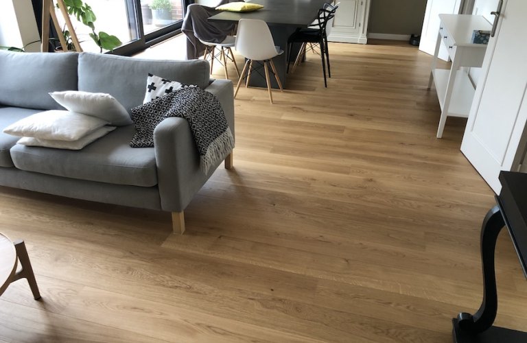 Parquets contrecollés chêne naturel Chêne Animoso 181 Brossé Huilé