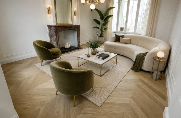 PARQUET EN CHÊNE POINT DE HONGRIE - FLEURBAIX