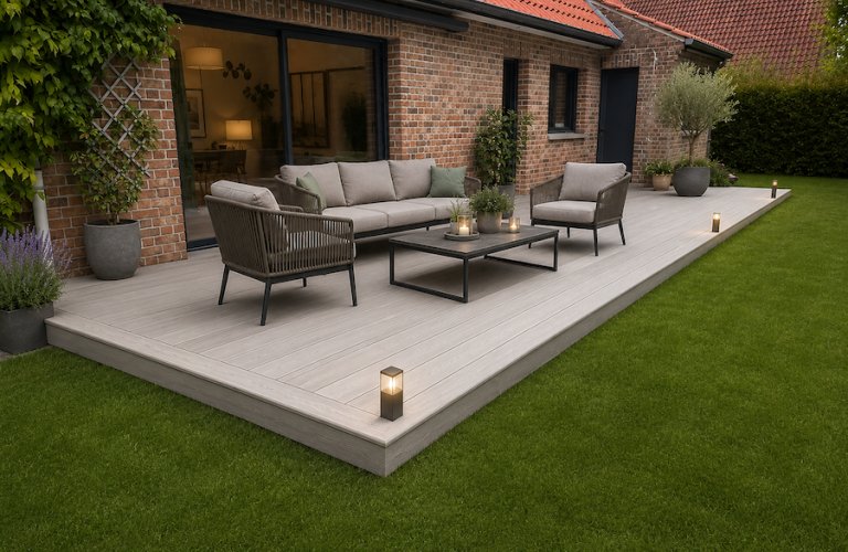 TERRASSE RESINE MINERALE - GRAIN FIN CHENE FUME - BACHY